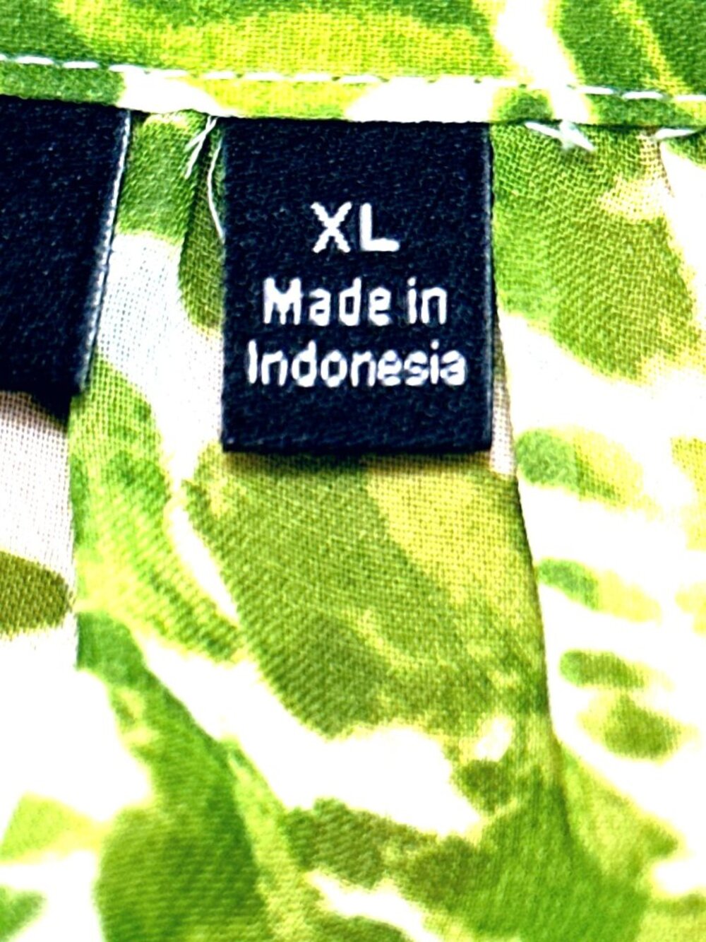 Apt 9 XL Green White Animal Print Sheer Tunic Blouse Resortcore Boho Flowy Style - Picture 9 of 12